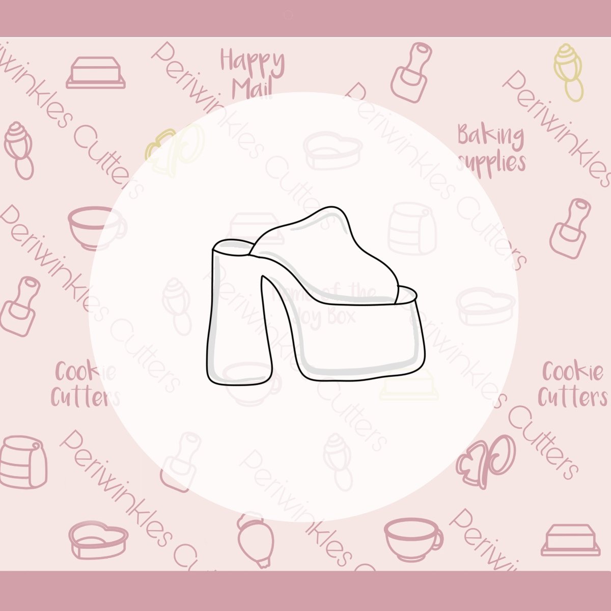 Platform Sandals Cookie Cutter - Periwinkles Cutters