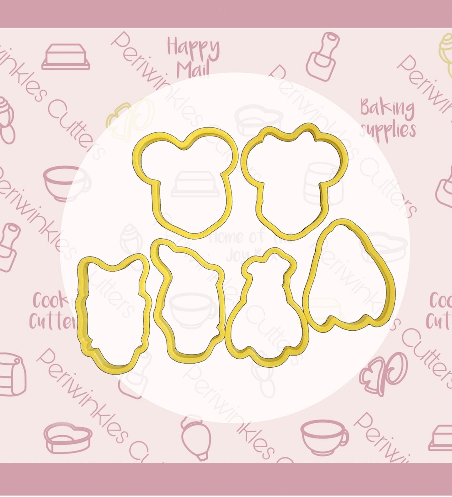 Play House Set of 6 Cookie Cutter - Periwinkles Cutters