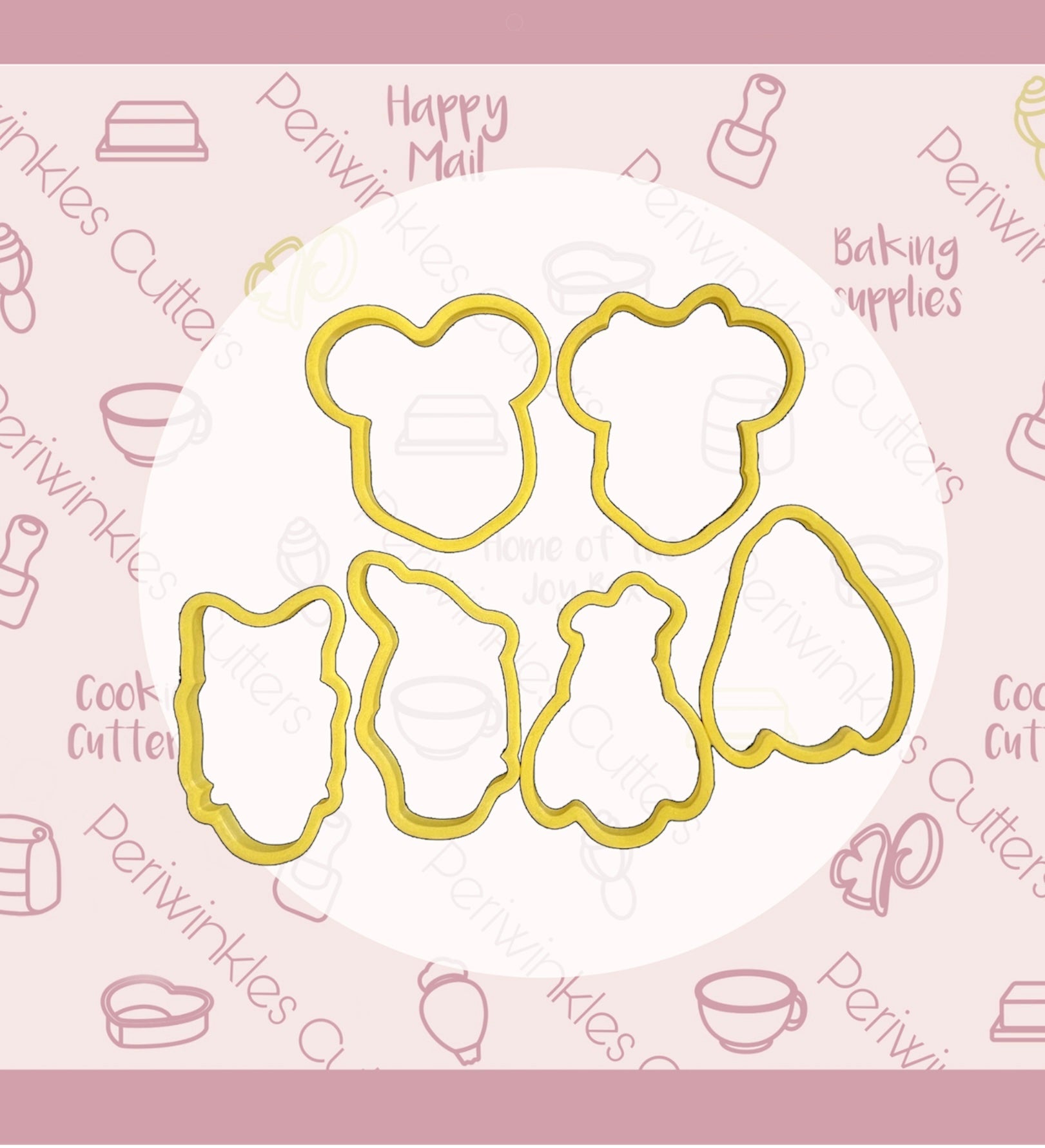 Play House Set of 6 Cookie Cutter - Periwinkles Cutters