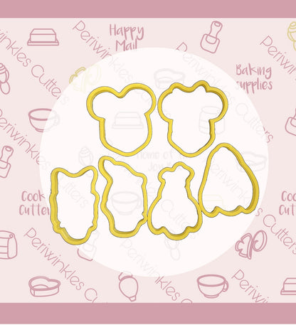Play House Set of 6 Cookie Cutter - Periwinkles Cutters