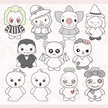 Plush Halloween Set of 11 Cookie Cutters - Periwinkles Cutters