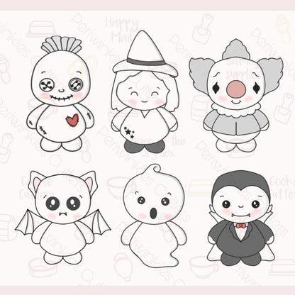 Plush Halloween Set of 11 Cookie Cutters - Periwinkles Cutters