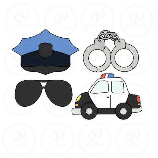 Police Dad Set Cookie Cutter - Periwinkles Cutters