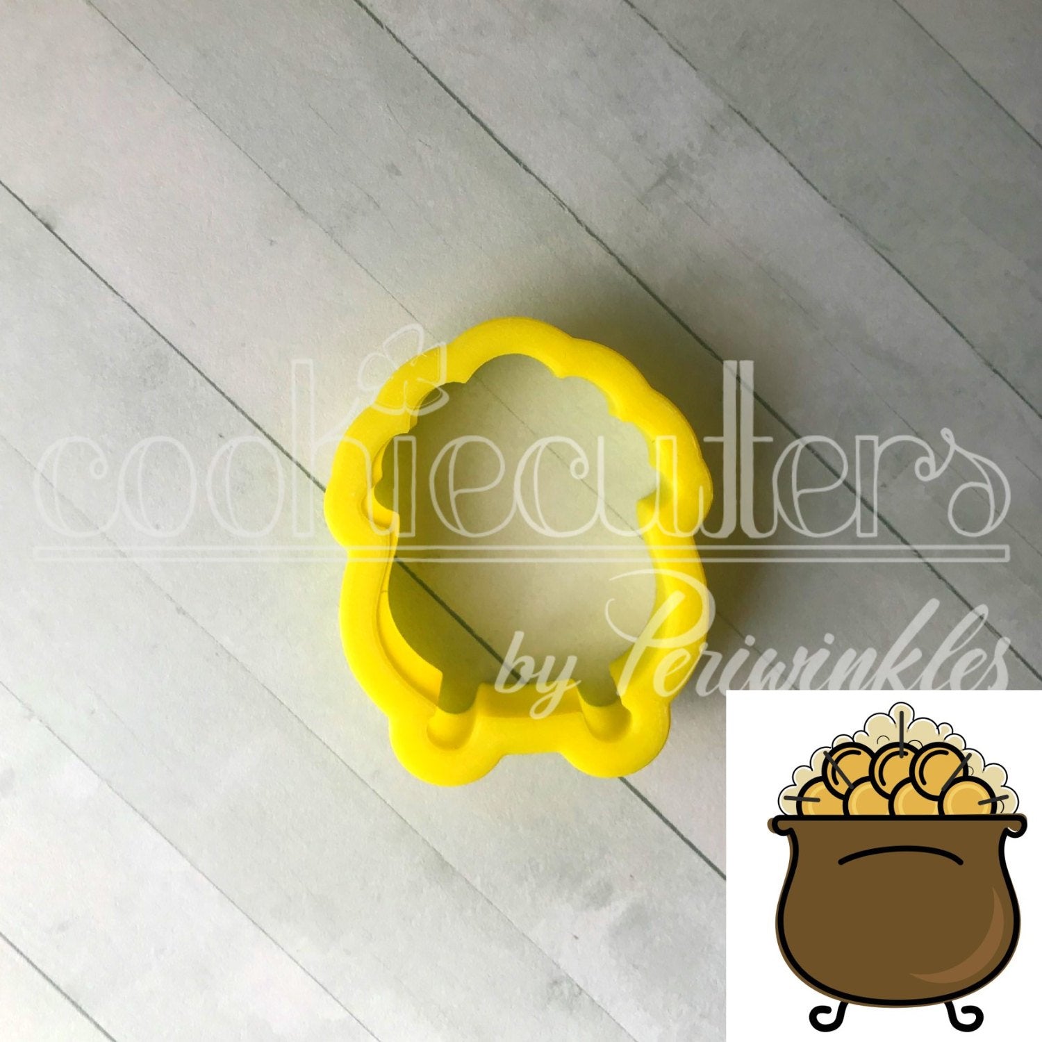 Pot of Gold - Witch Cauldron Cookie Cutter - Periwinkles Cutters