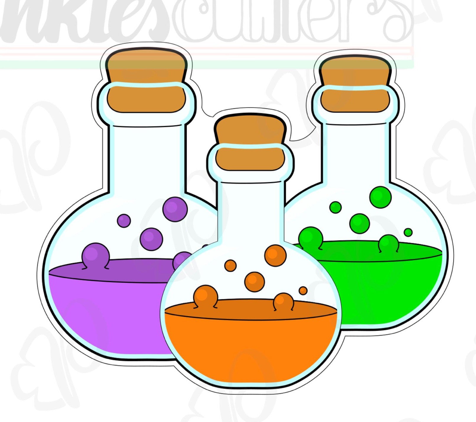 Potion Bottles Cookie Cutter - Periwinkles Cutters