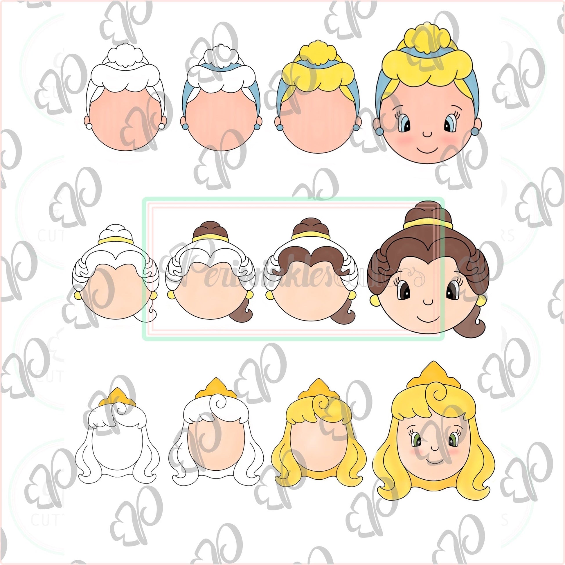 Princess Inspired Cookie Cutters - Periwinkles Cutters