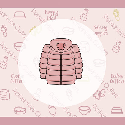 Puffer Jacket Cookie Cutter - Periwinkles Cutters