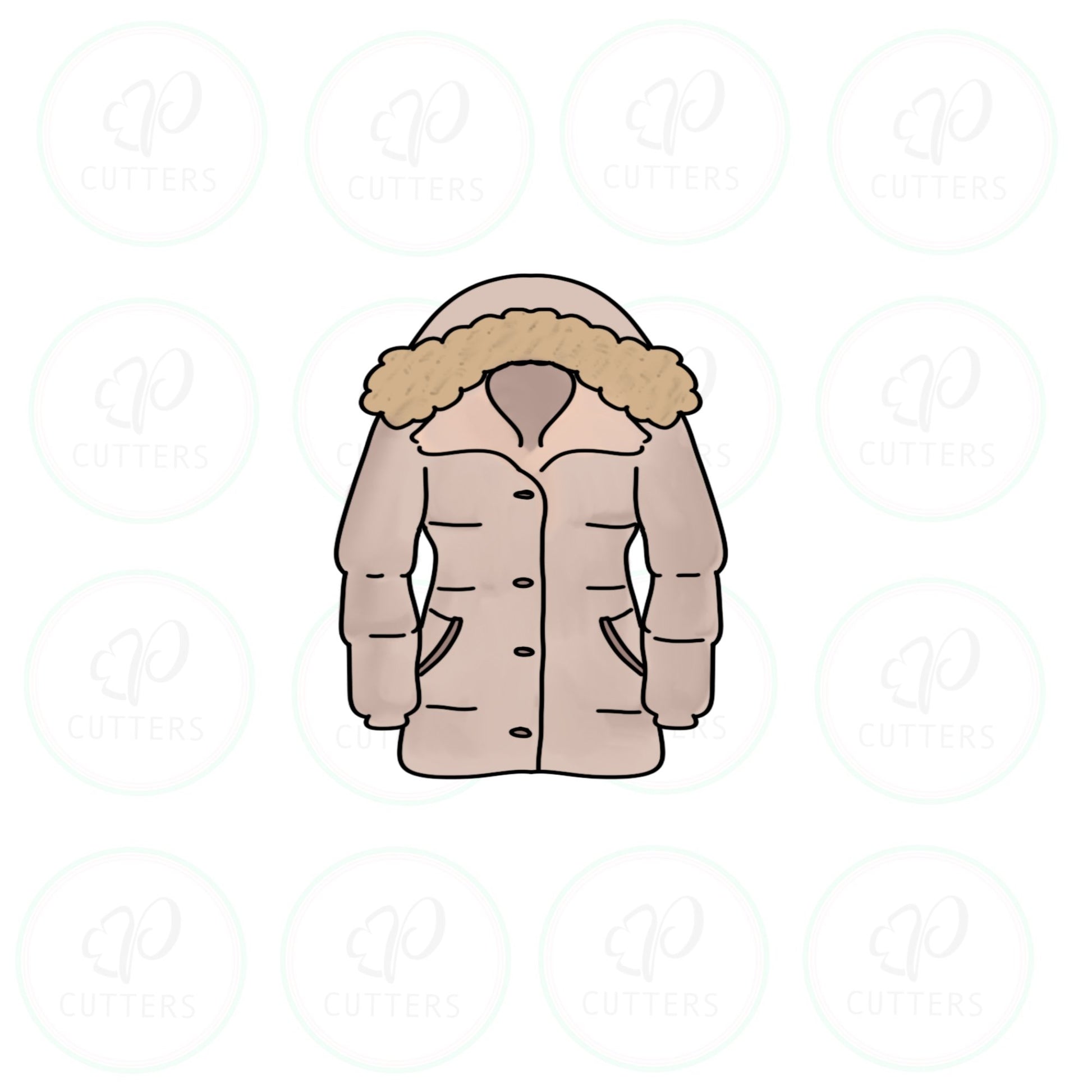 Puffy Coat Cookie Cutter - Periwinkles Cutters