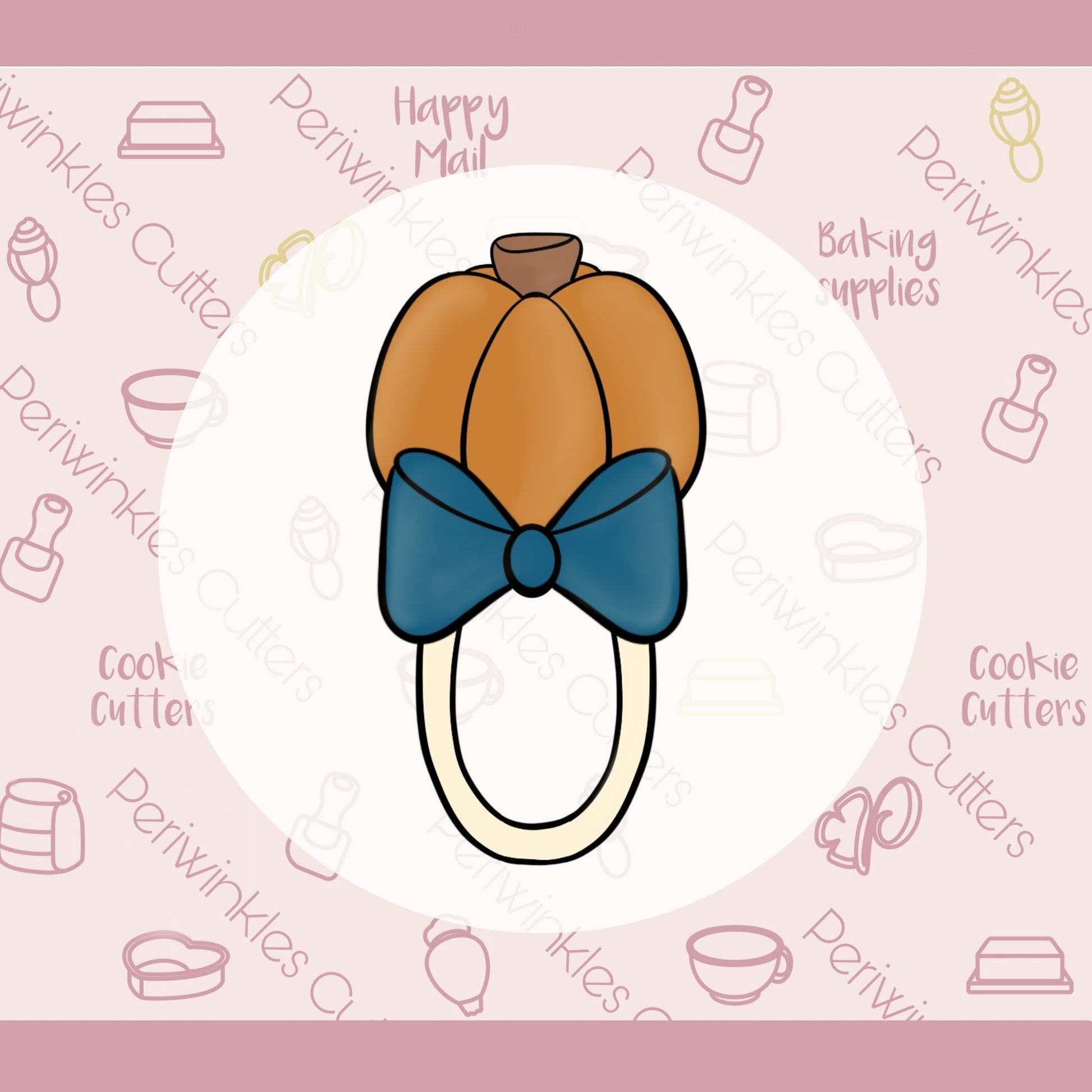 Pumpkin Baby Rattle Cookie Cutter - Periwinkles Cutters