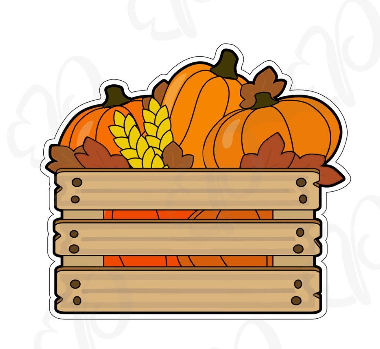 Pumpkin Crate Cookie Cutter - Periwinkles Cutters