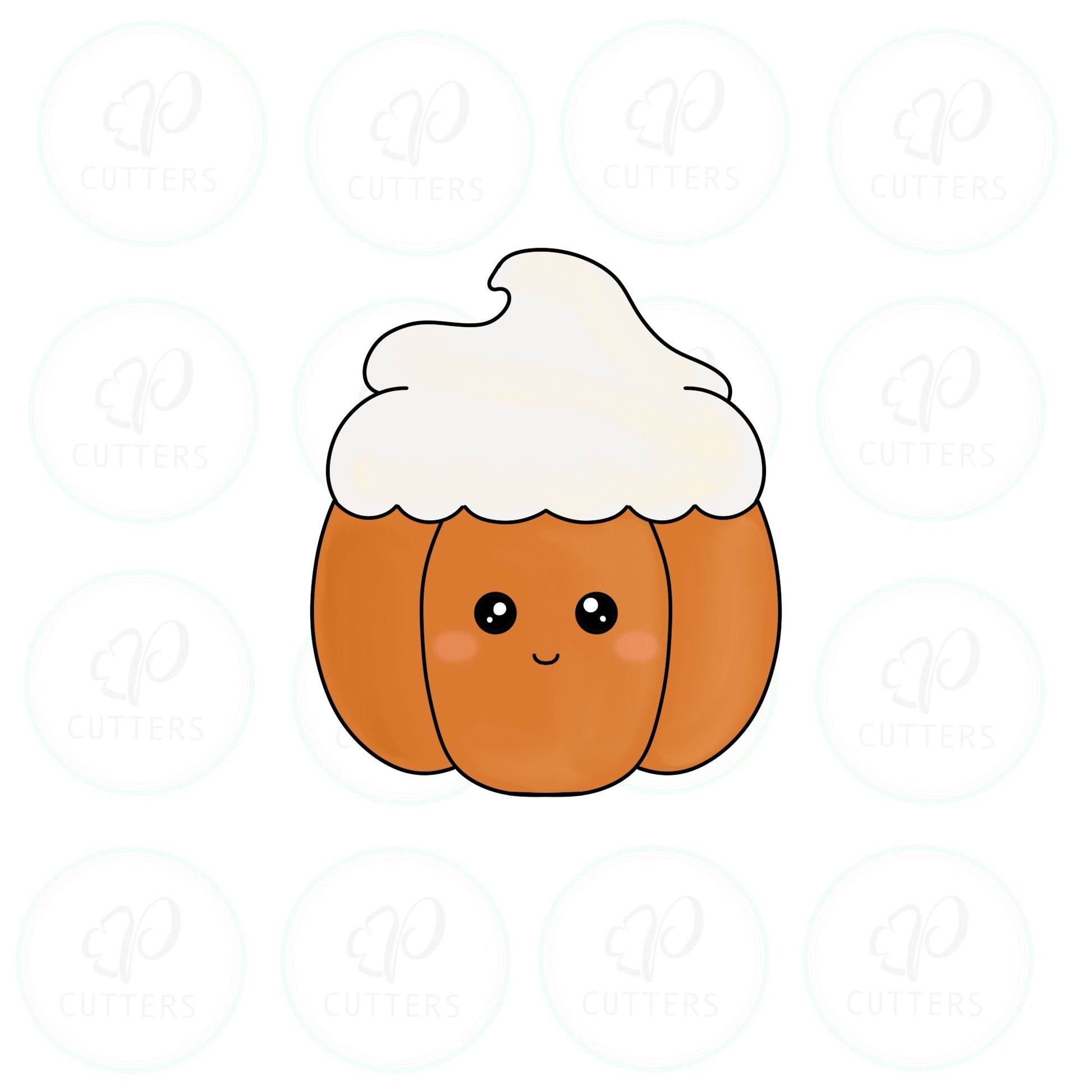 Pumpkin Cupcake Cookie Cutter - Periwinkles Cutters