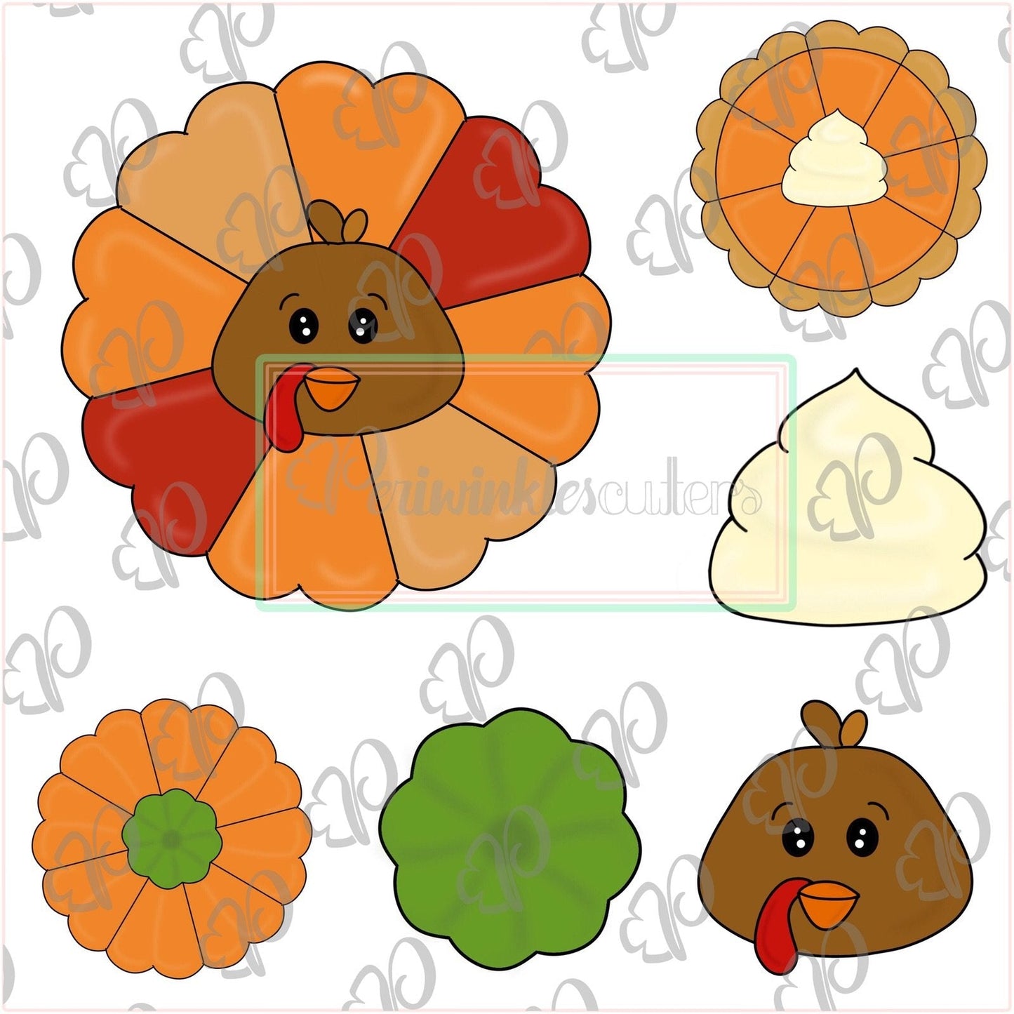 Pumpkin Pie Platter Cookie Cutter - Periwinkles Cutters