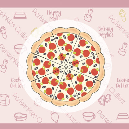 Pumpkin Pie Platter Cookie Cutter - Pizza and Floral platter - Periwinkles Cutters