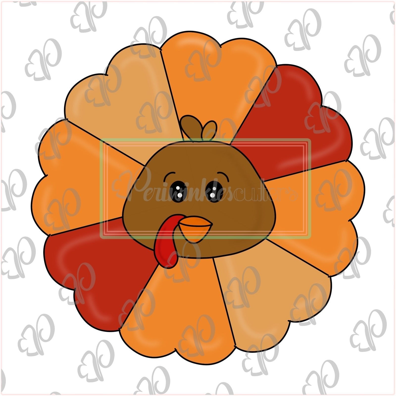 Pumpkin Pie Platter Cookie Cutter - Pizza and Floral platter - Periwinkles Cutters