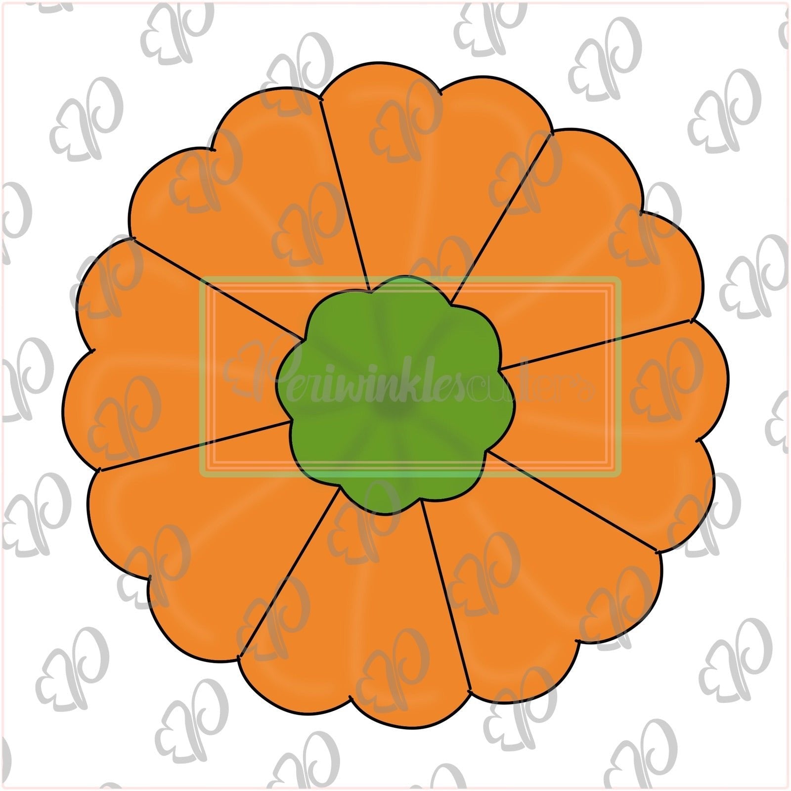 Pumpkin Pie Platter Cookie Cutter - Pizza and Floral platter - Periwinkles Cutters