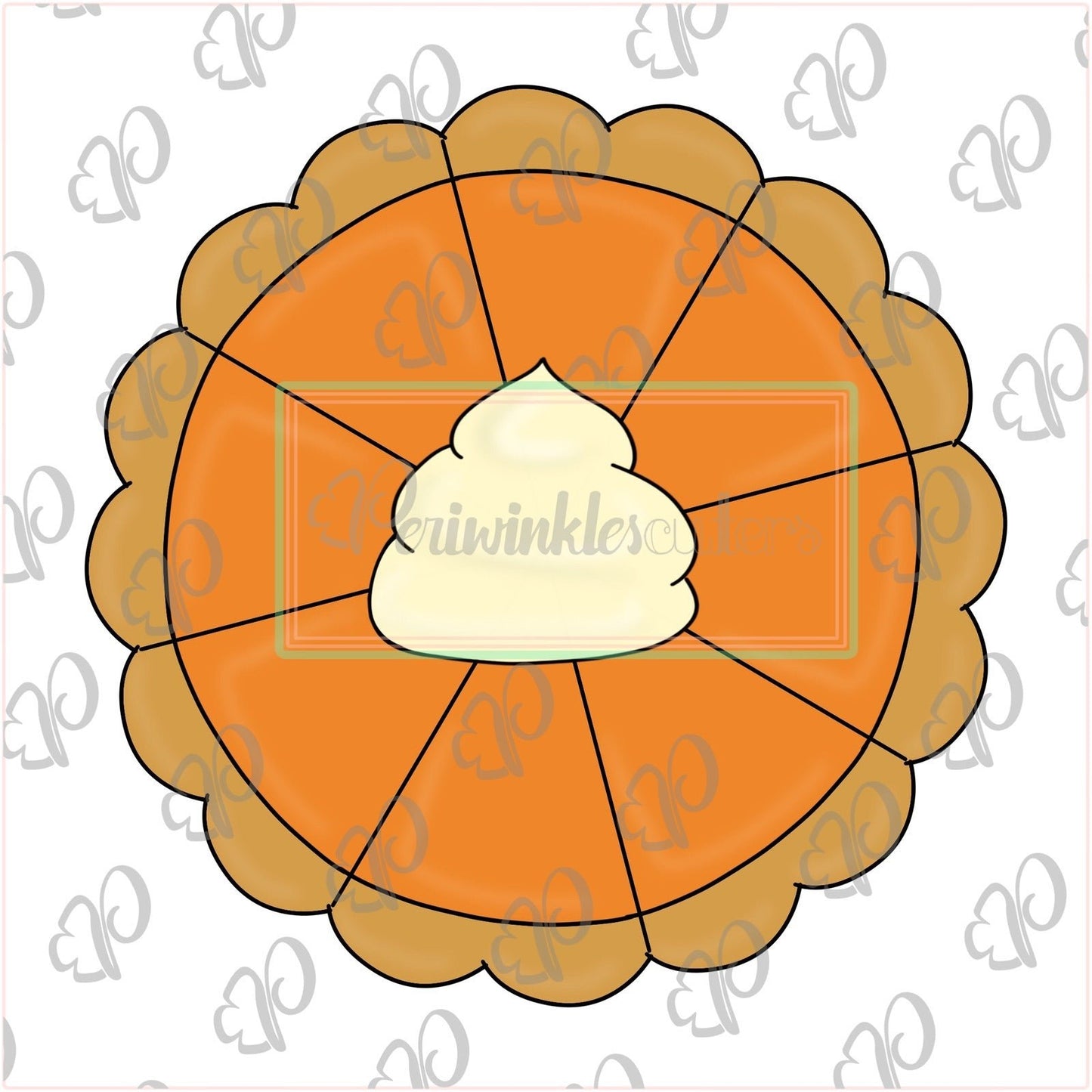 Pumpkin Pie Platter Cookie Cutter - Pizza and Floral platter - Periwinkles Cutters