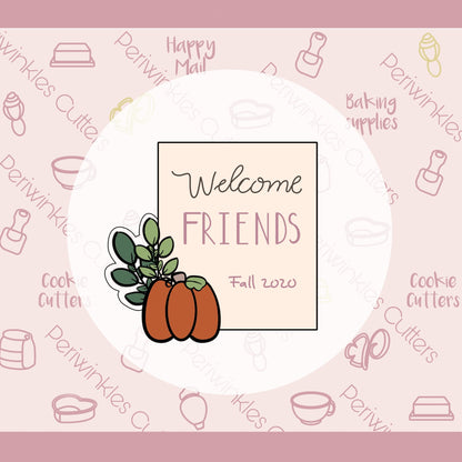 Pumpkin Rectangle Frame Cookie Cutter - Periwinkles Cutters