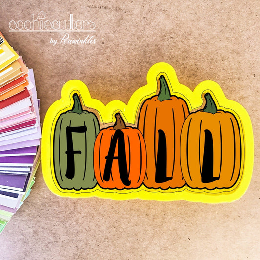 Pumpkins Fall Plaque Cookie Cutter - Periwinkles Cutters