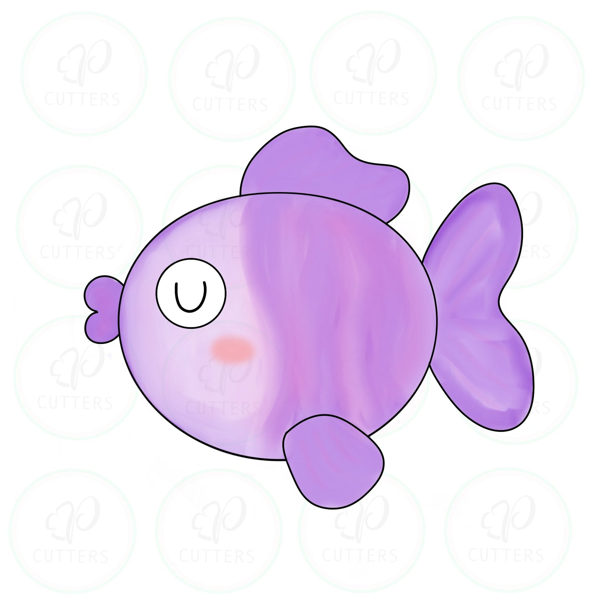 Purple Fish Cookie Cutter - Periwinkles Cutters
