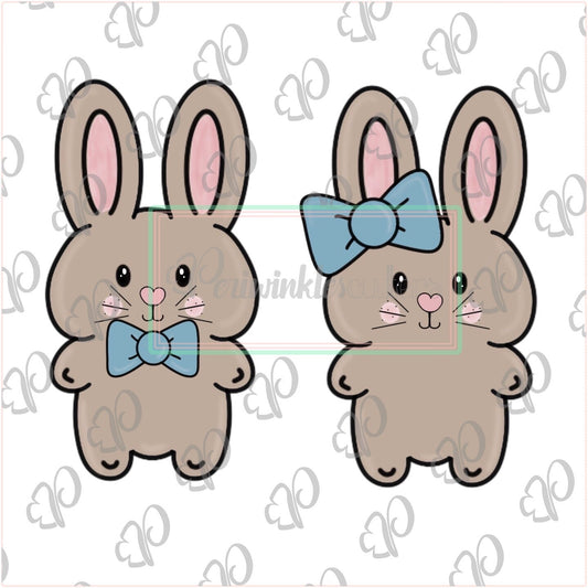 Rabbit Boy - Boy Bunny Cookie Cutter - Periwinkles Cutters
