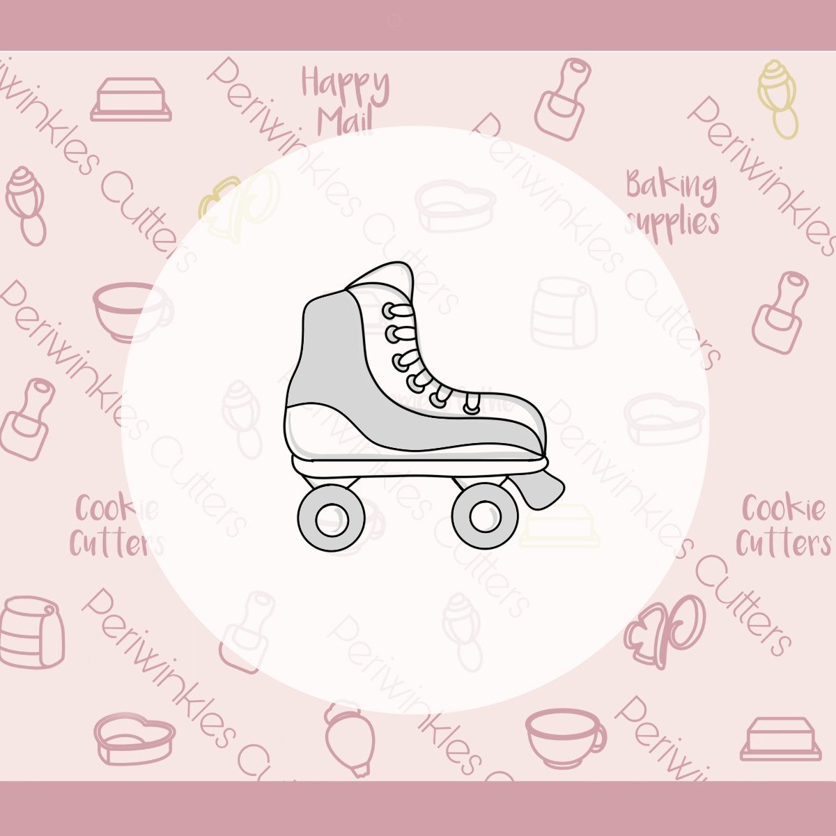 Roller Skates Cookie Cutter - Periwinkles Cutters