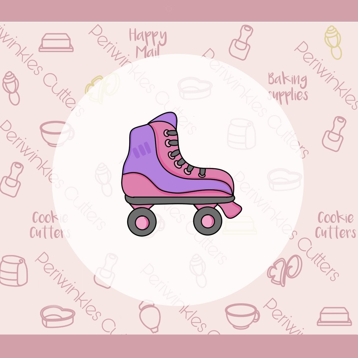 Roller Skates Cookie Cutter - Periwinkles Cutters