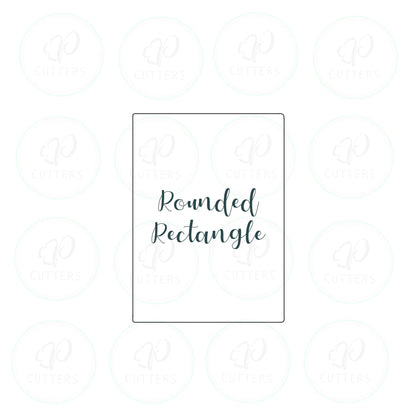 Rounded Corners Rectangle Cookie Cutter - Periwinkles Cutters
