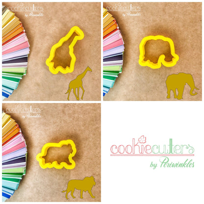 Safari Animals Cookie Cutter - Periwinkles Cutters