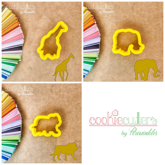 Safari Animals Cookie Cutter - Periwinkles Cutters