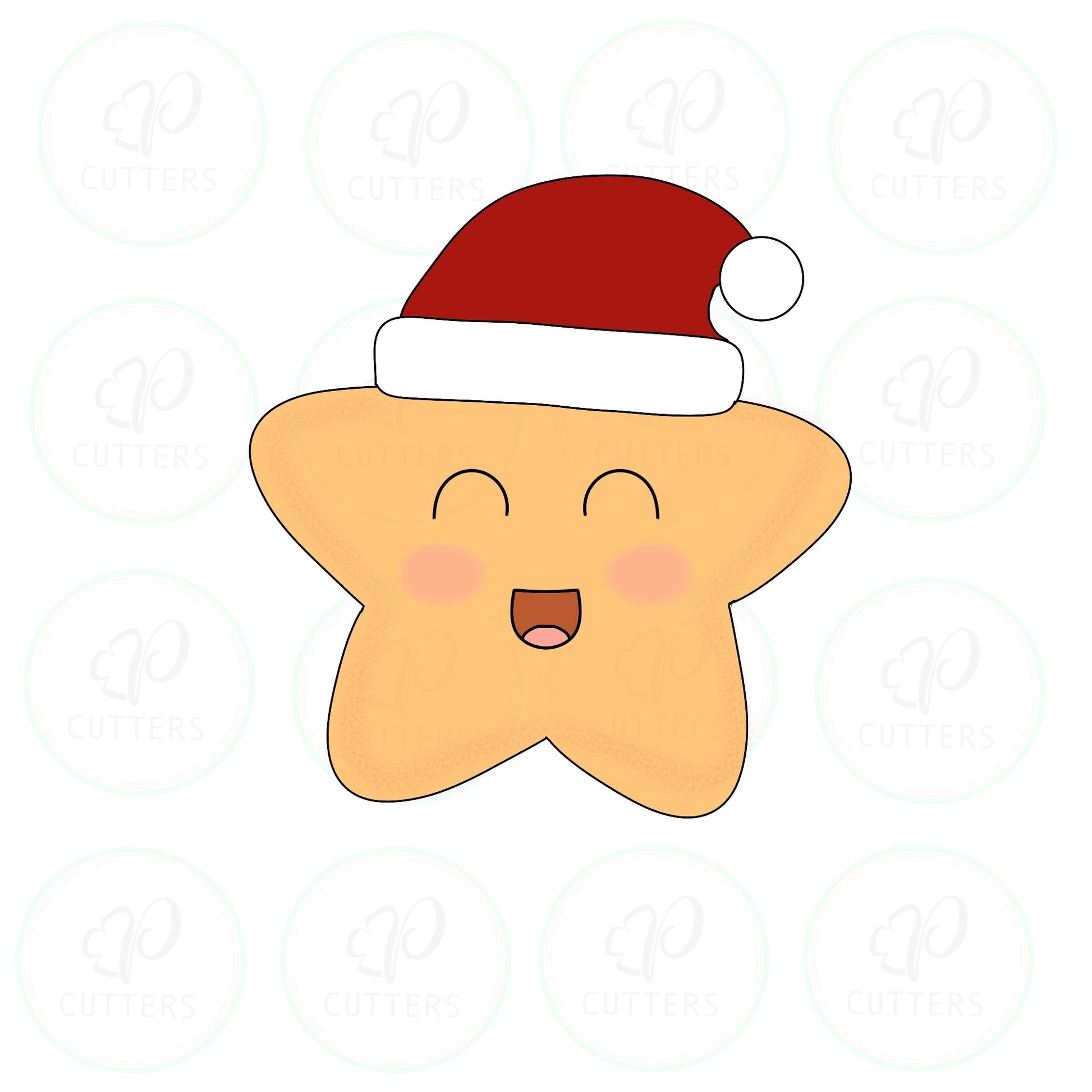 Santa Starfish Cookie Cutter - Periwinkles Cutters