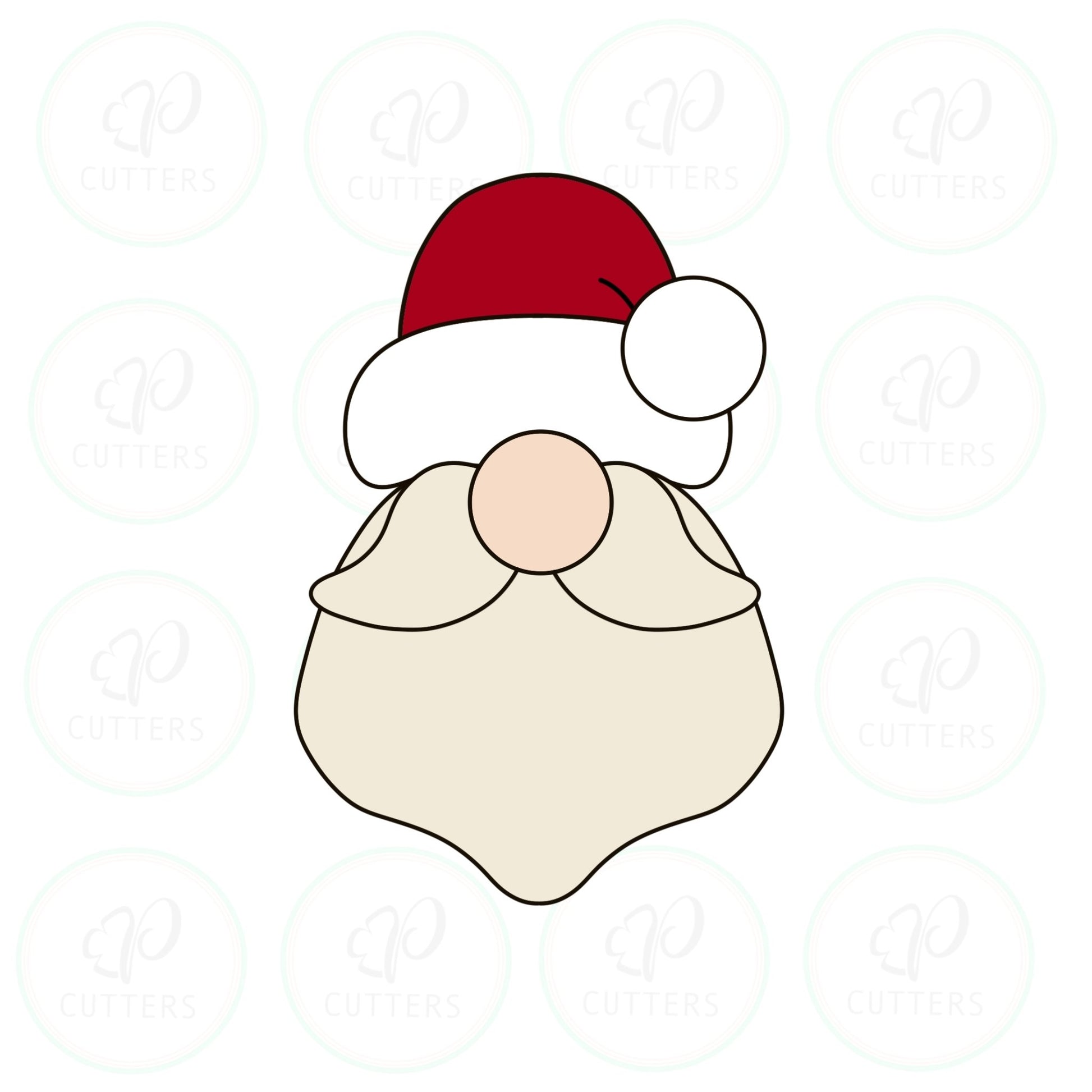 Santa's Face - Gnome 2019 Cookie Cutter - Periwinkles Cutters
