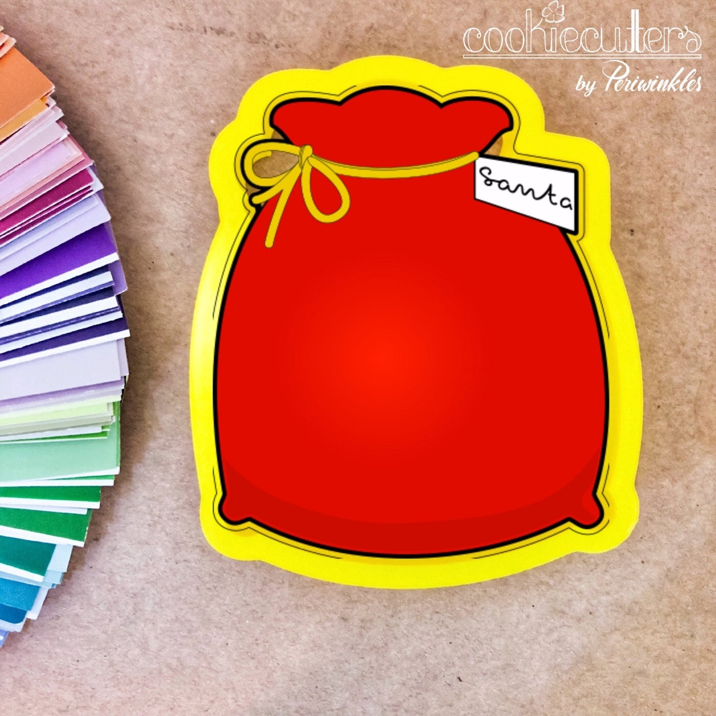 Santa's Gift Bag Cookie Cutter - Periwinkles Cutters