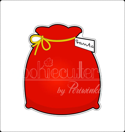 Santa's Gift Bag Cookie Cutter - Periwinkles Cutters