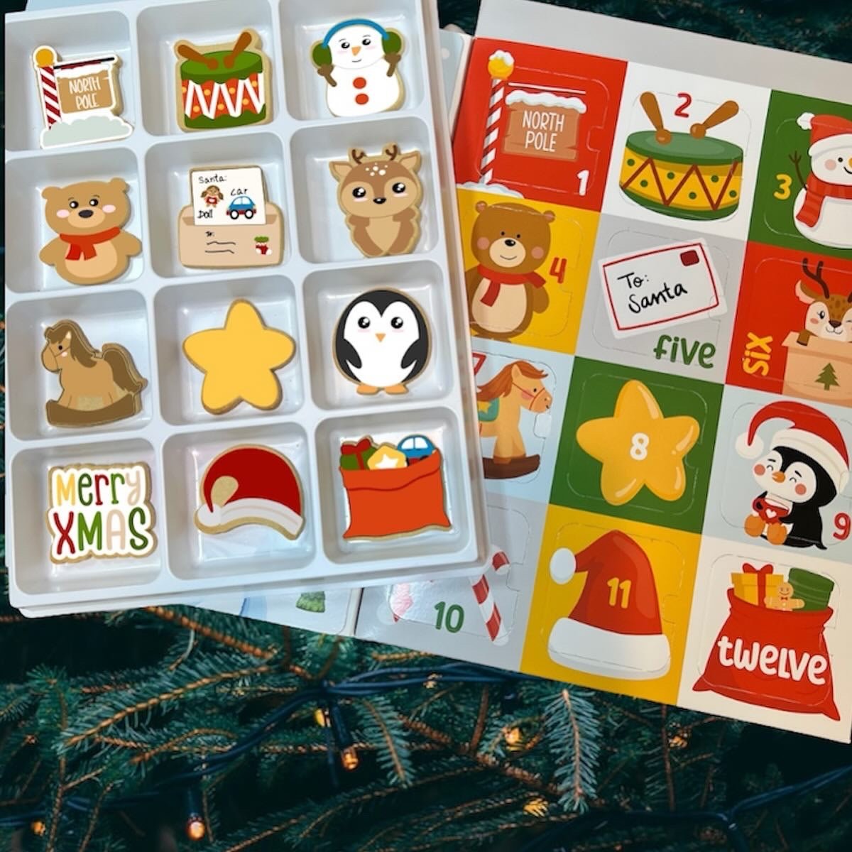 Santa's Workshop Advent 12 Pieces Set - Periwinkles Cutters Cookie Cutters