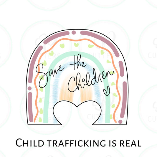 Save the Children Rainbow Cookie Cutter - Periwinkles Cutters