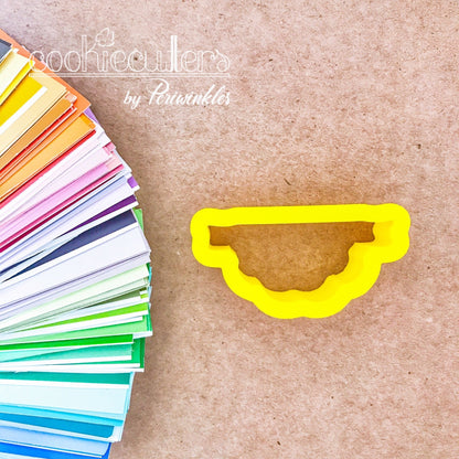 Scallop Round Flag Banner Cookie Cutter - Periwinkles Cutters
