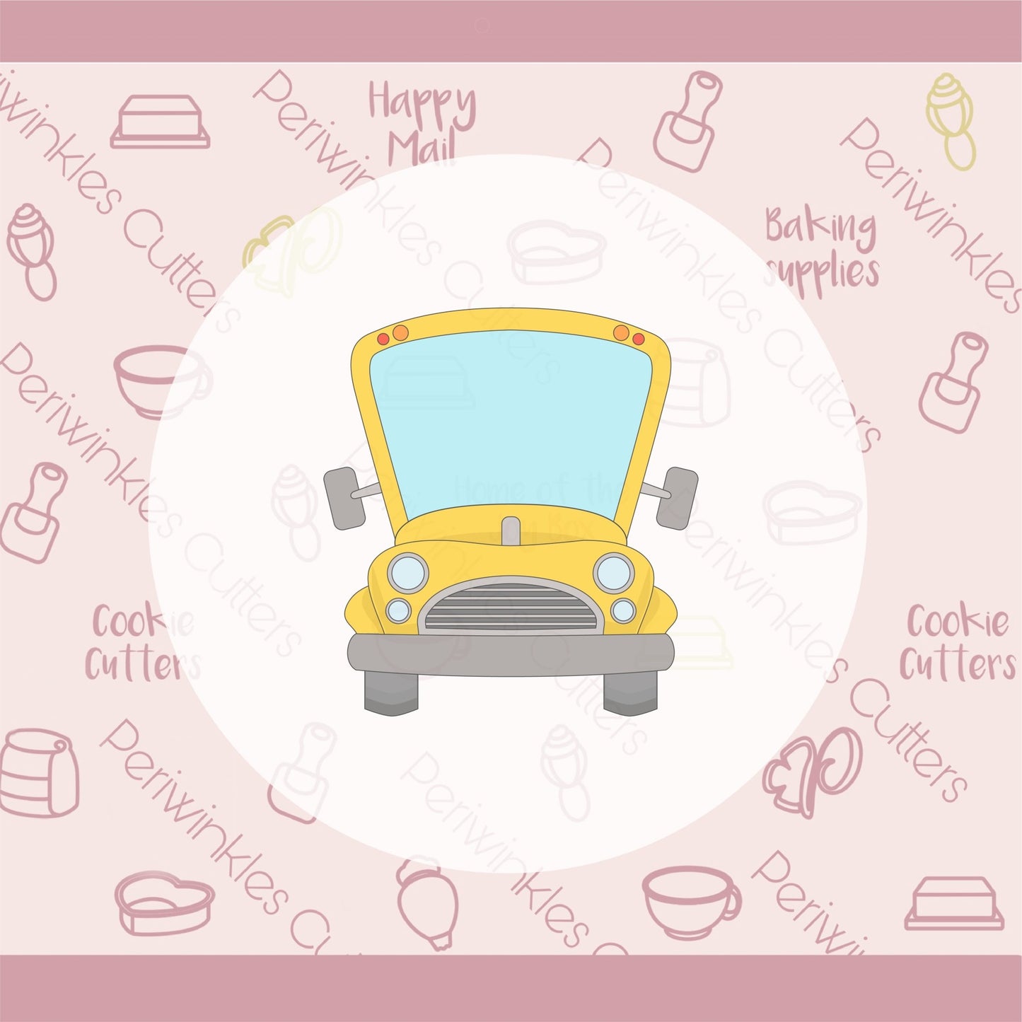 School Bus Cookie Cutter - Periwinkles Cutters