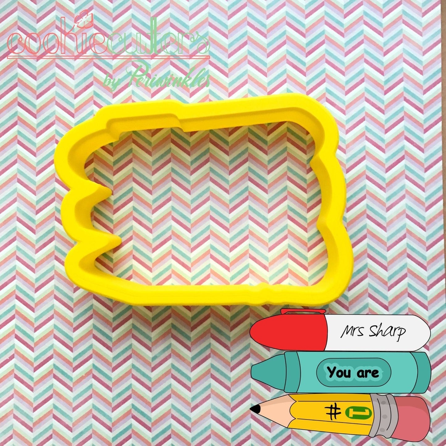 Sharpie Crayola Pencil Cookie Cutter - Periwinkles Cutters