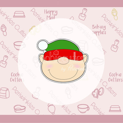 Shy Elf Face Cookie Cutter - Periwinkles Cutters