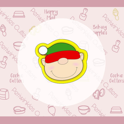 Shy Elf Face Cookie Cutter - Periwinkles Cutters