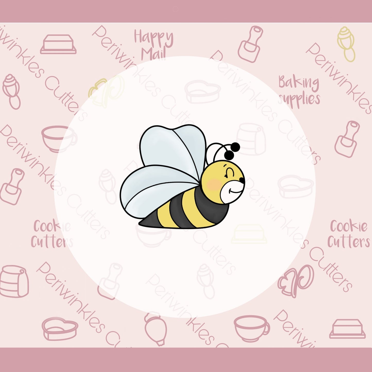 Silly Bumblebee Cookie Cutter - Periwinkles Cutters