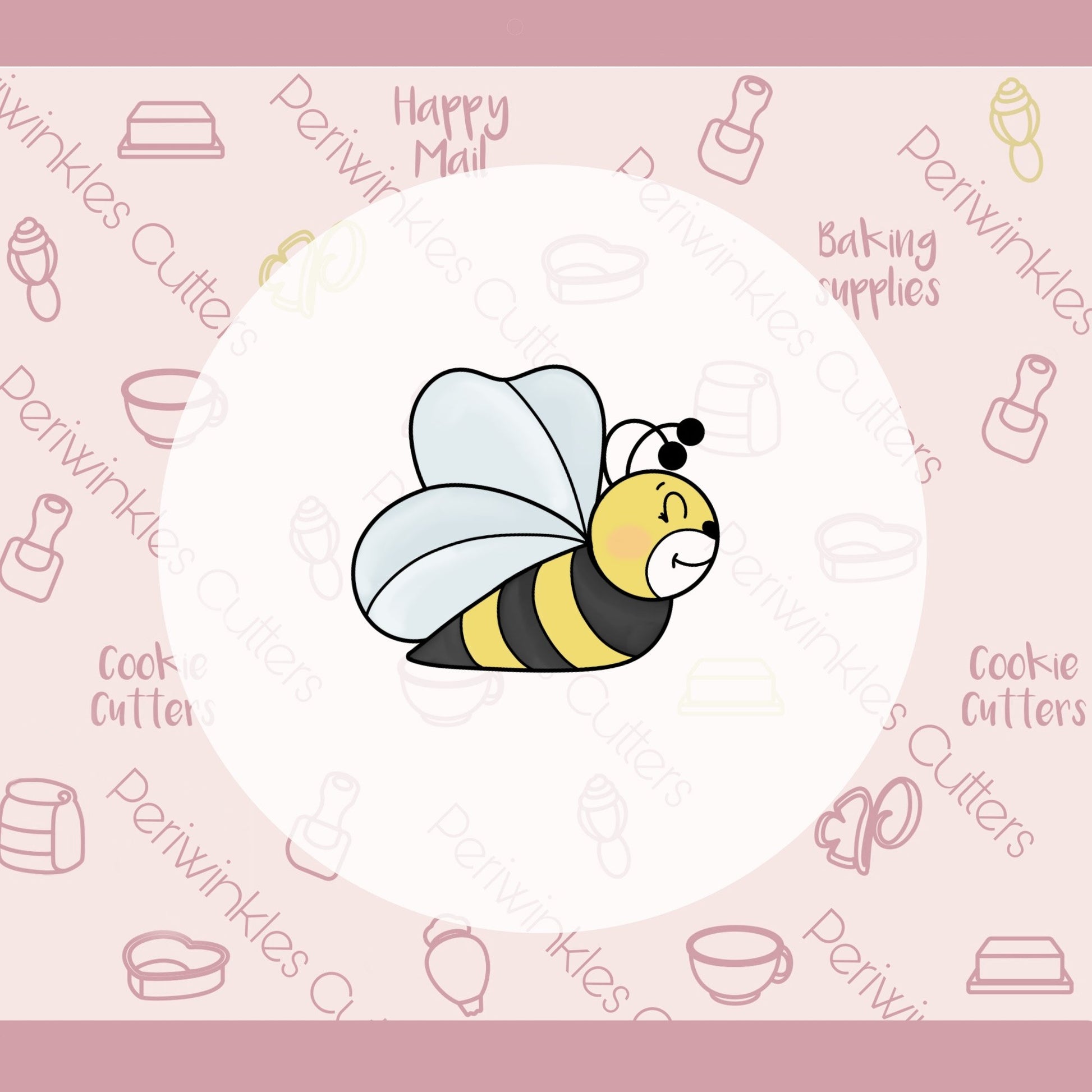 Silly Bumblebee Cookie Cutter - Periwinkles Cutters