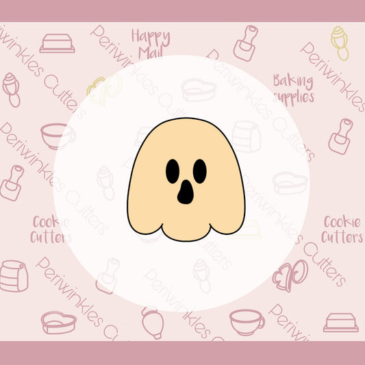 Simple Ghost Cookie Cutter - Periwinkles Cutters