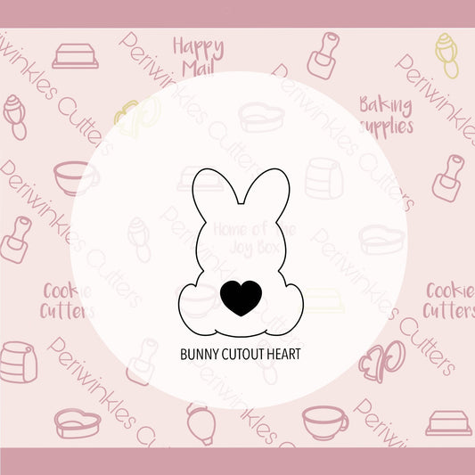 Sitting Bunny Cut Out Tail Cookie Cutter - Periwinkles Cutters