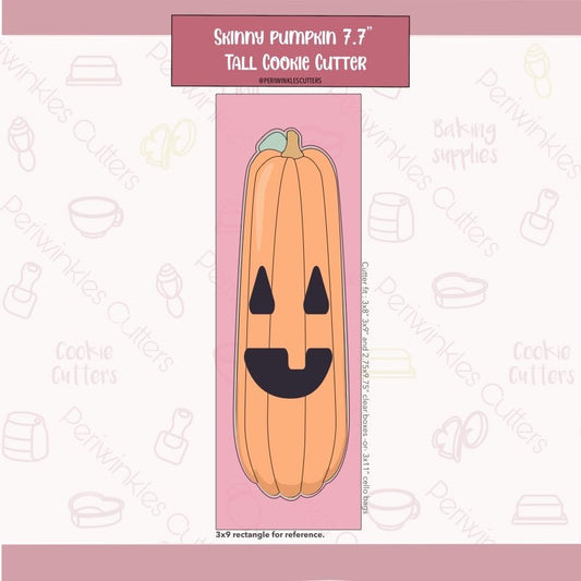 Skinny Pumpkin Cookie Cutter - Periwinkles Cutters Cookie Cutter