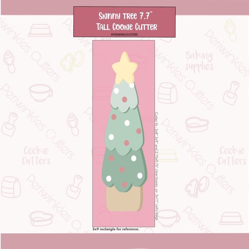 Skinny Tree Cookie Cutter - Periwinkles Cutters Cookie Cutter