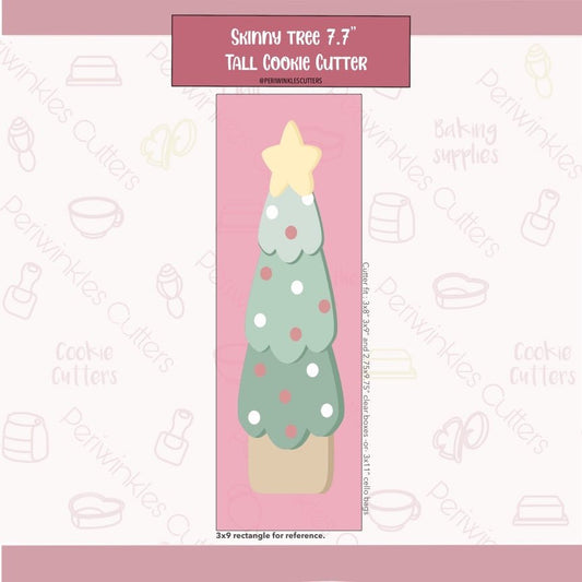 Skinny Tree Cookie Cutter - Periwinkles Cutters Cookie Cutter