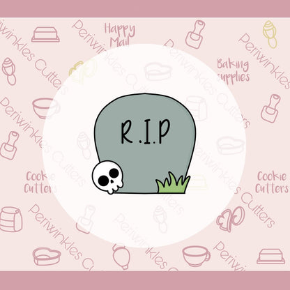 Skull Tombstone Cookie Cutter - Periwinkles Cutters