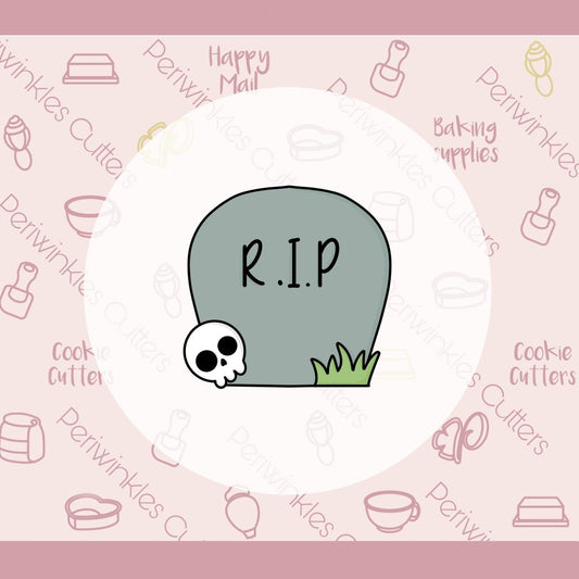 Skull Tombstone Cookie Cutter - Periwinkles Cutters