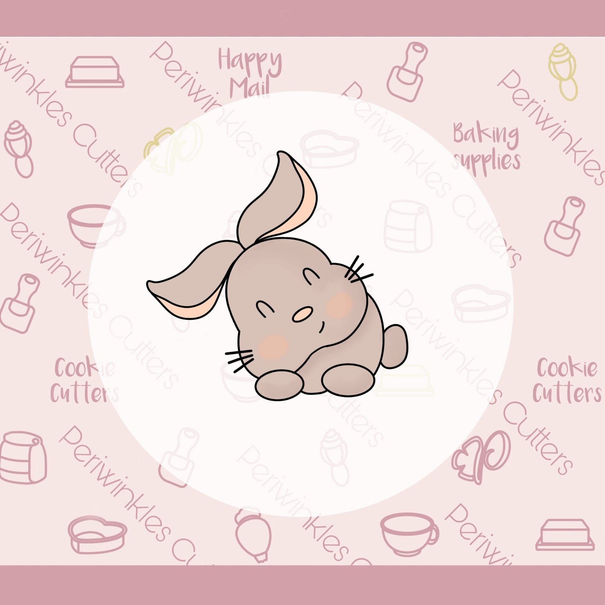 Sleepy Bunny Cookie Cutter - Periwinkles Cutters